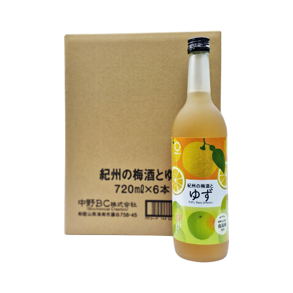 Nakano yuzu umeshu case of 6 x 720ml bottles